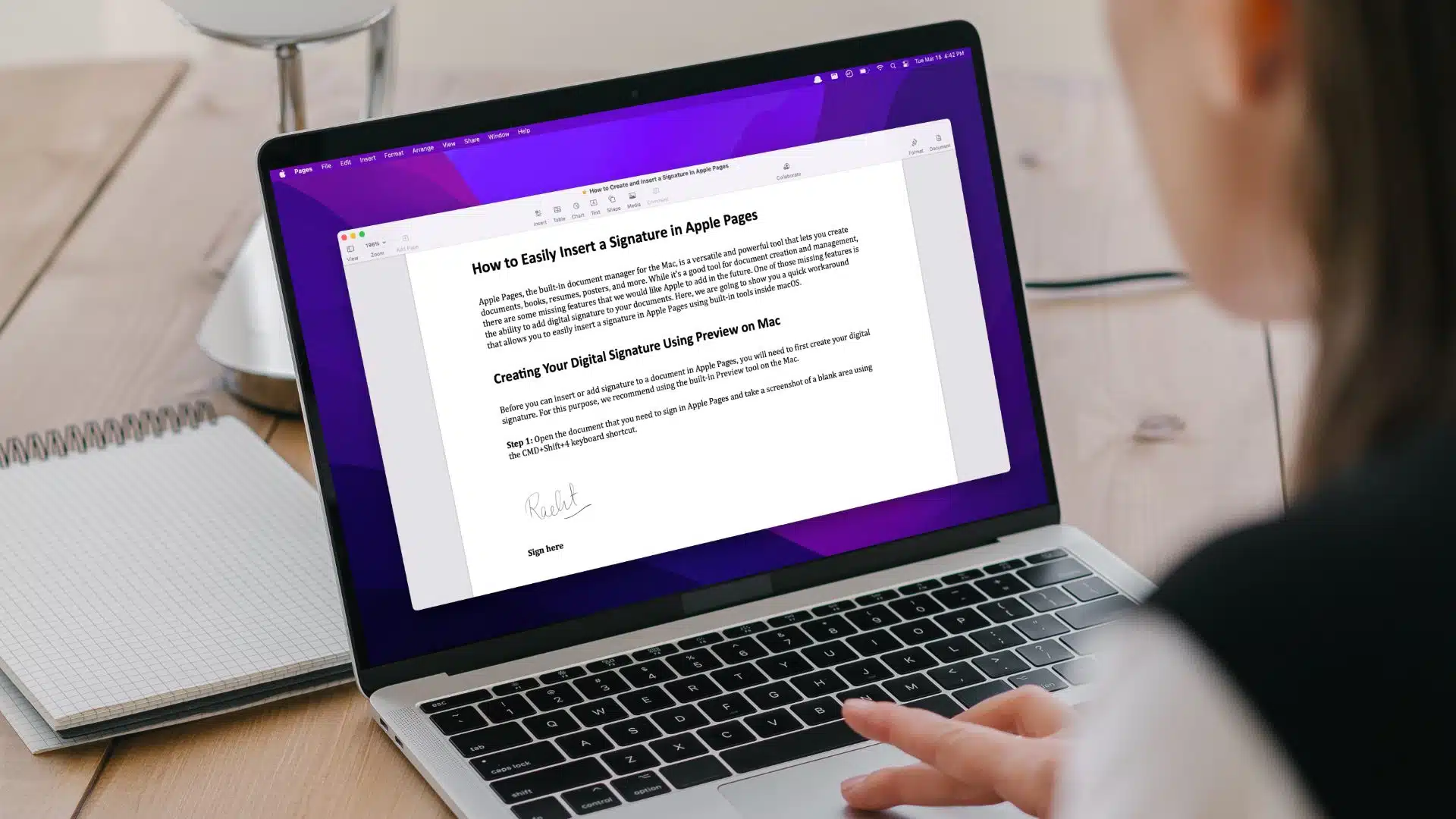 Apple Pages : créer des documents sur Mac